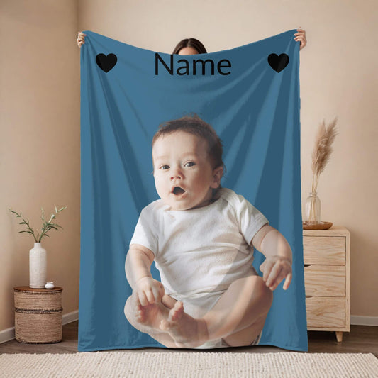 Personalized Photo Blanket l Photo + Text