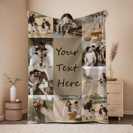 Personalized Photo Blanket - 10 Collages