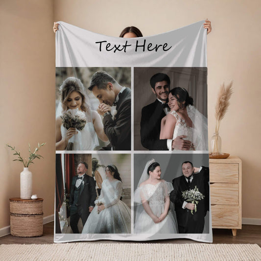 Personalized Photo Blanket - 4 Collages