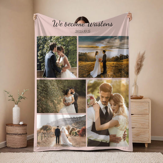 Personalized Photo Blanket - 5 Collages
