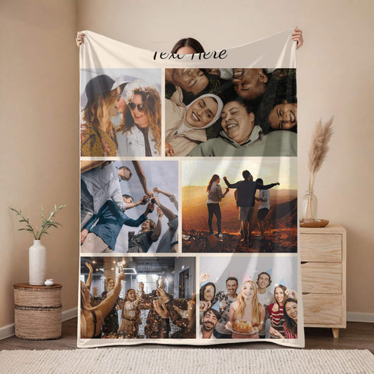 Personalized Photo Blanket - 6 Collages