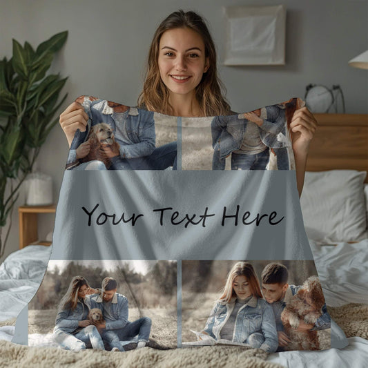 Personalized Photo Blanket - 2 Collages