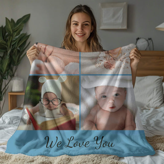 Personalized Photo Blanket - 9 Collages