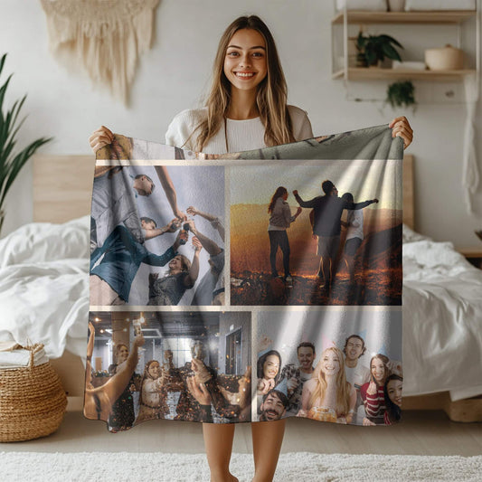 Personalized Photo Blanket - 3 Collages