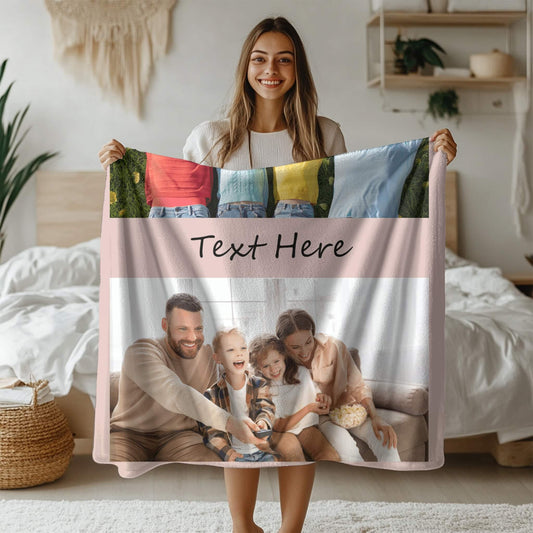 Personalized Photo Blanket - 2 Collages