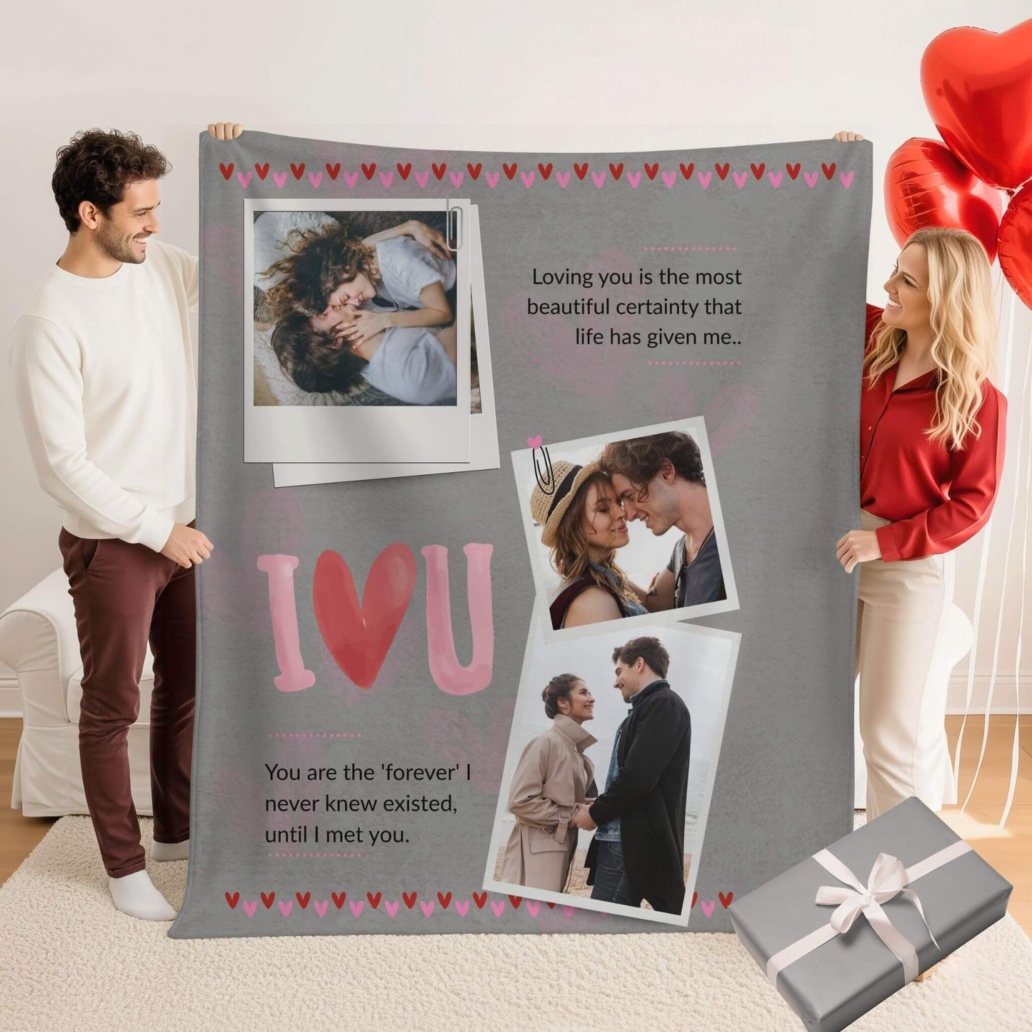 I Love You | Personalized Gift | Custom Blanket 9