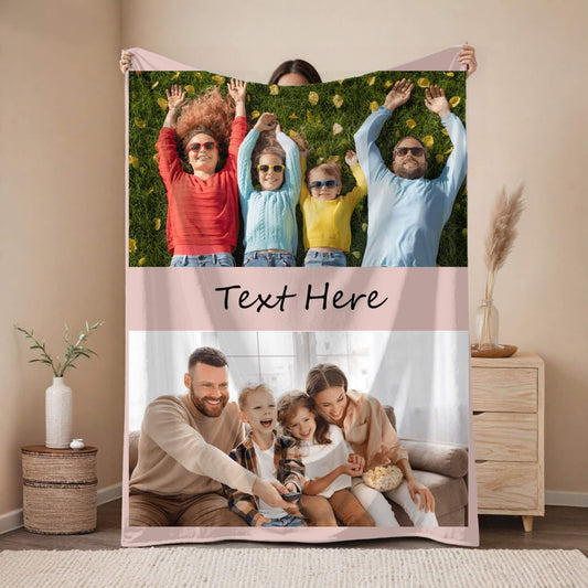 Personalized Photo Blanket - 2 Collages