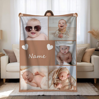 Photo Blanket l Baby photo + Heart