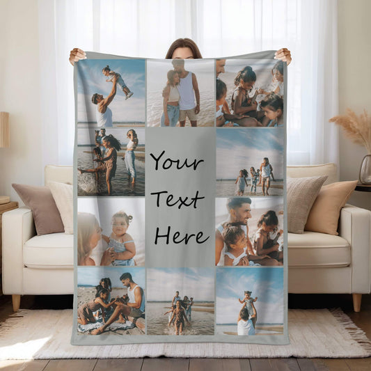 Personalized Photo Blanket - 10 Collages