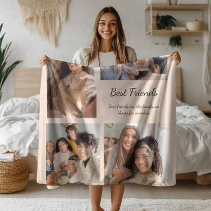 Personalized Photo Blanket - 4 Collages