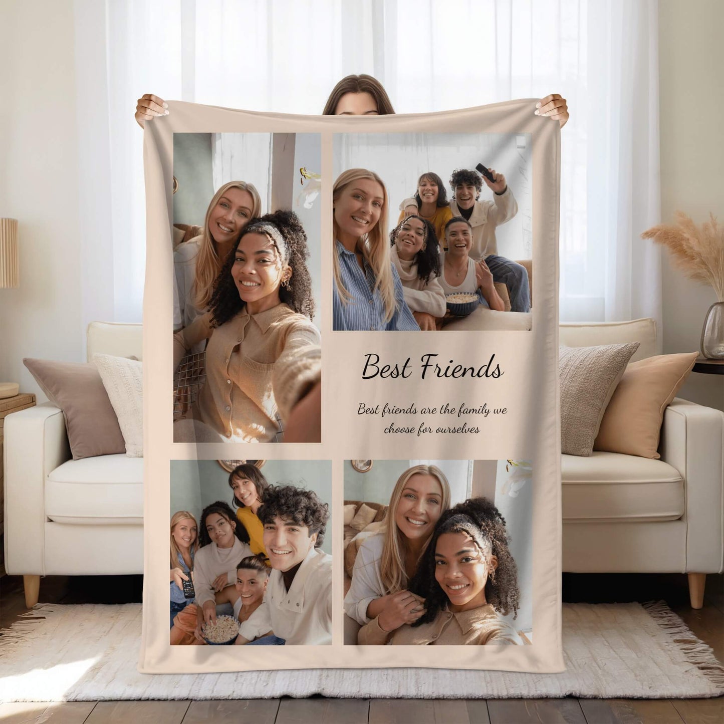 Personalized Photo Blanket - 4 Collages