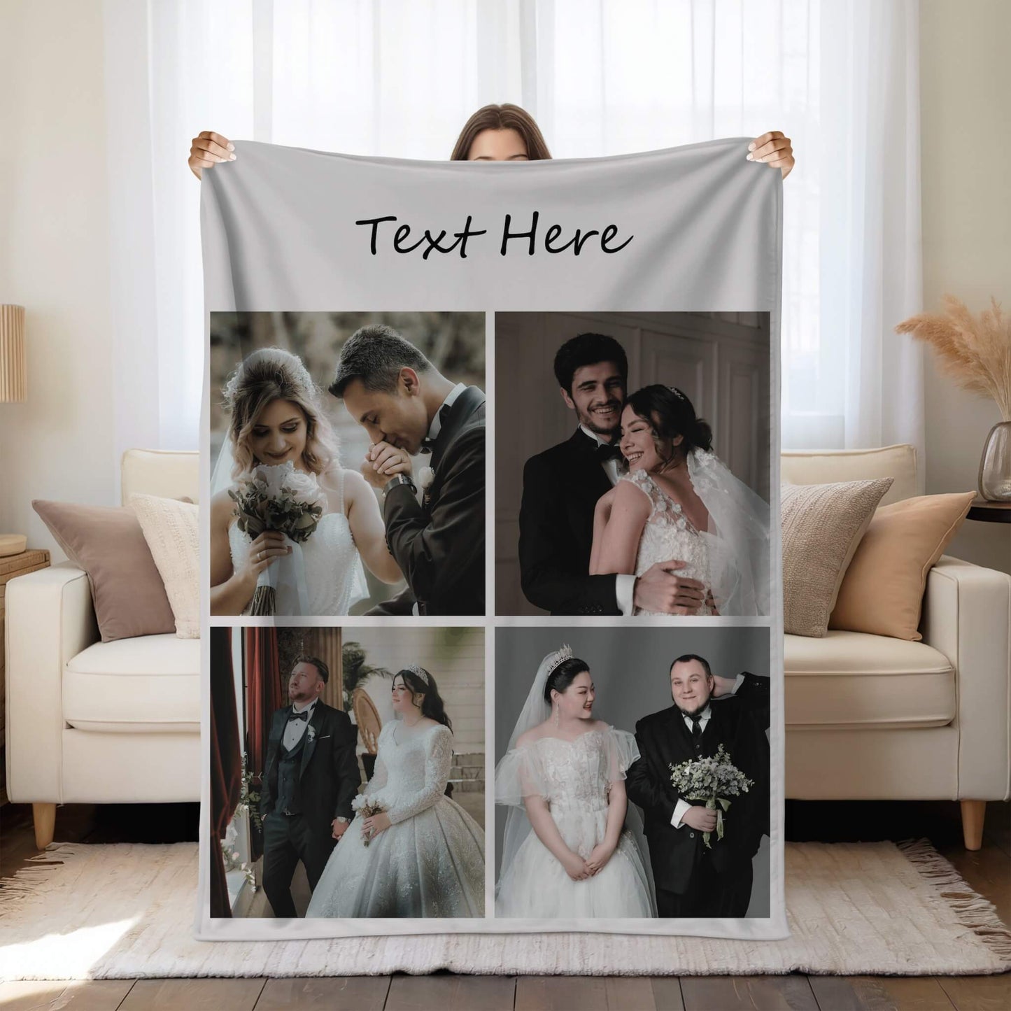 Personalized Photo Blanket - 4 Collages