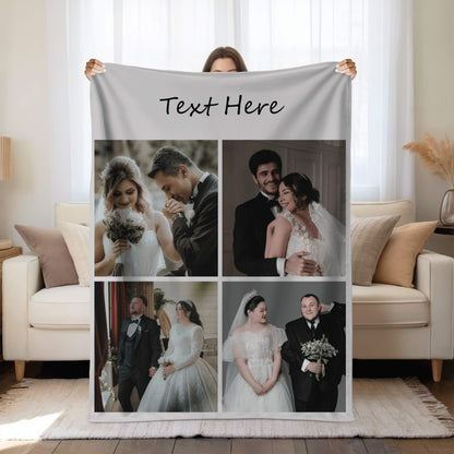 Personalized Photo Blanket - 4 Collages
