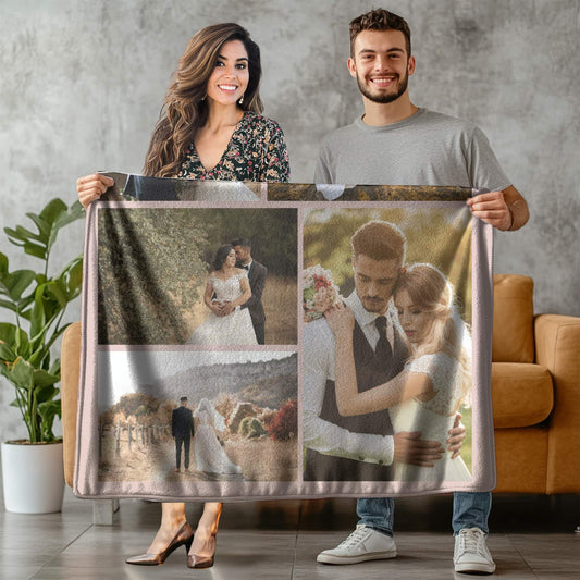 Personalized Photo Blanket - 5 Collages