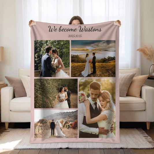 Personalized Photo Blanket - 5 Collages