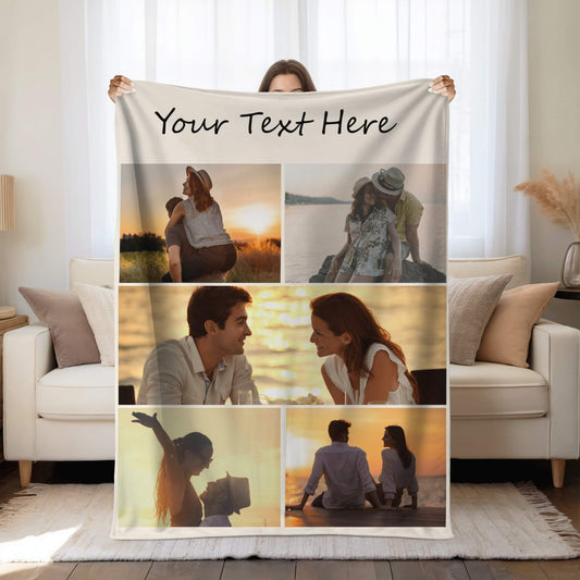 Personalized Photo Blanket - 6 Collages