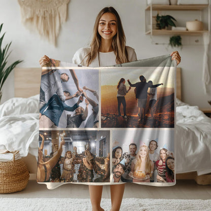 Personalized Photo Blanket - 6 Collages