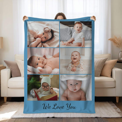 Personalized Photo Blanket - 6 Collages