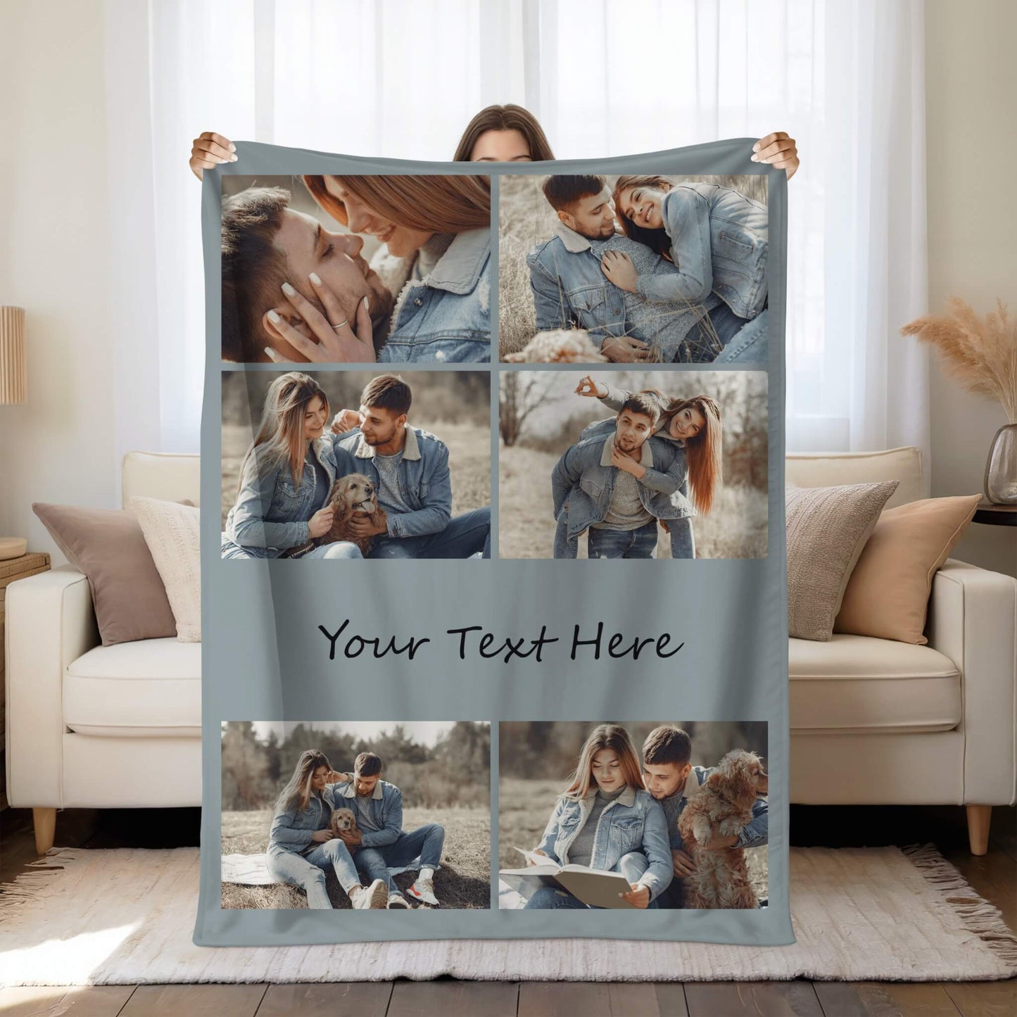 Personalized Photo Blanket - 6 Collages