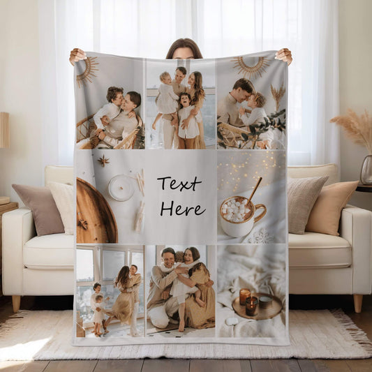 Personalized Photo Blanket - 8 Collages