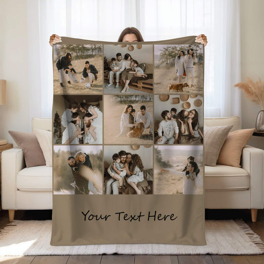 Personalized Photo Blanket - 9 Collages