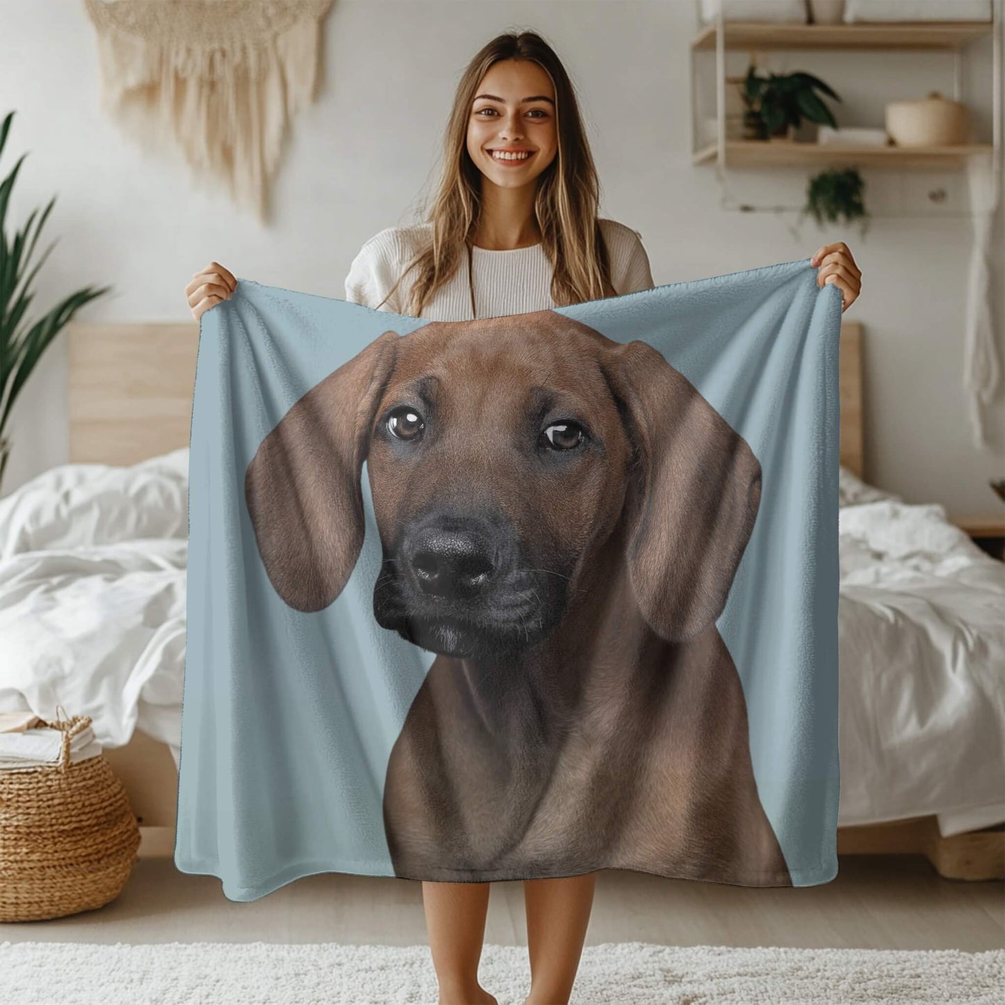 Custom photo Blanket l Pet Photo + Name