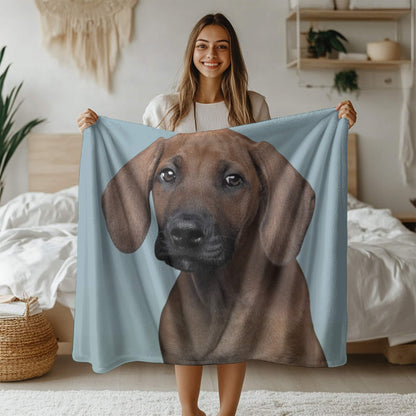 Custom photo Blanket l Pet Photo + Name