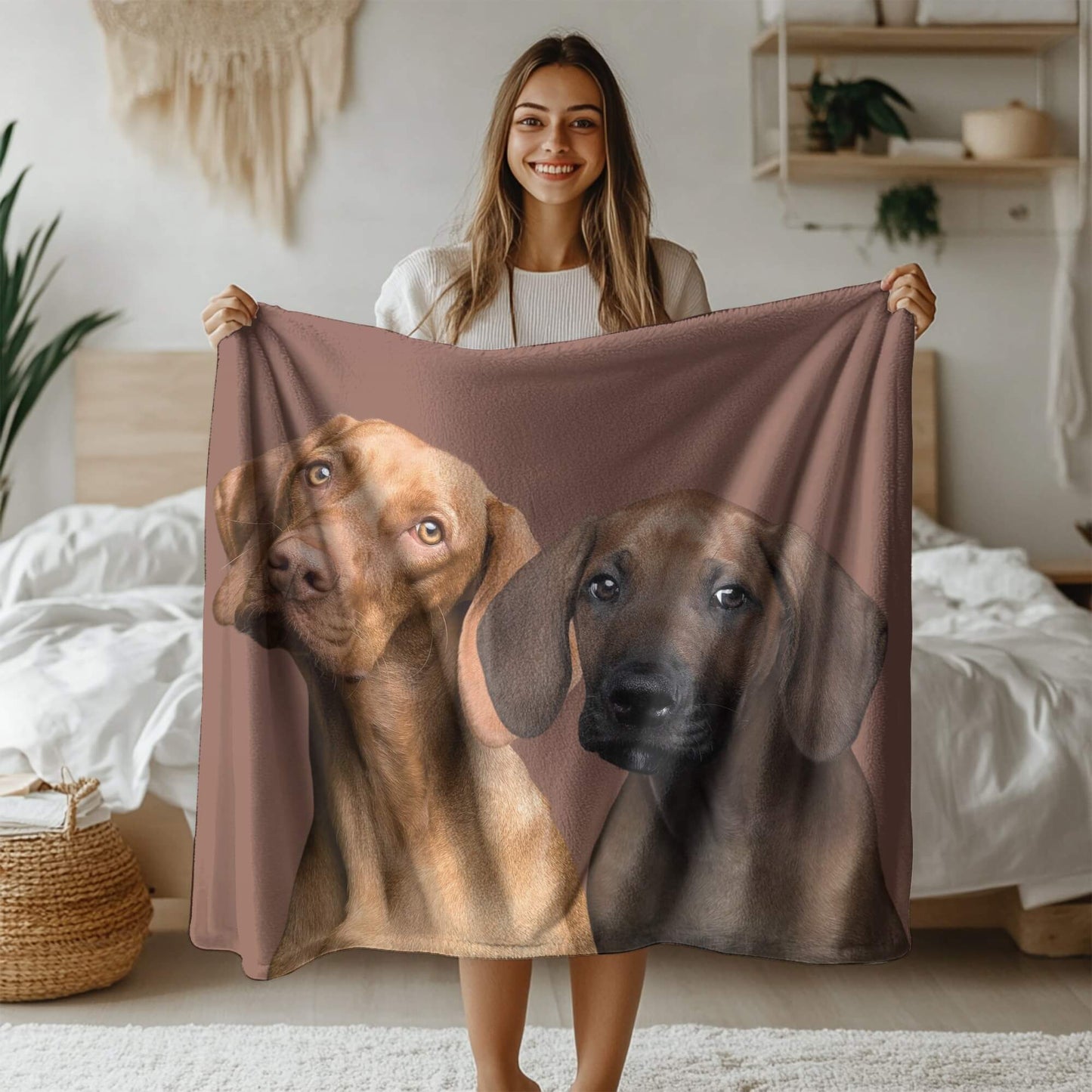 Custom photo Blanket l Pet Photo + Name