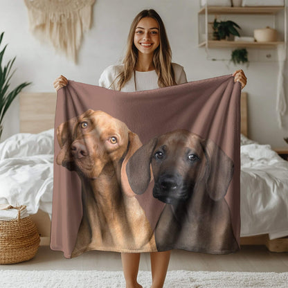 Custom photo Blanket l Pet Photo + Name